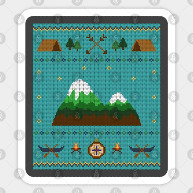 Camping Knit Sticker by CupcakeCandice